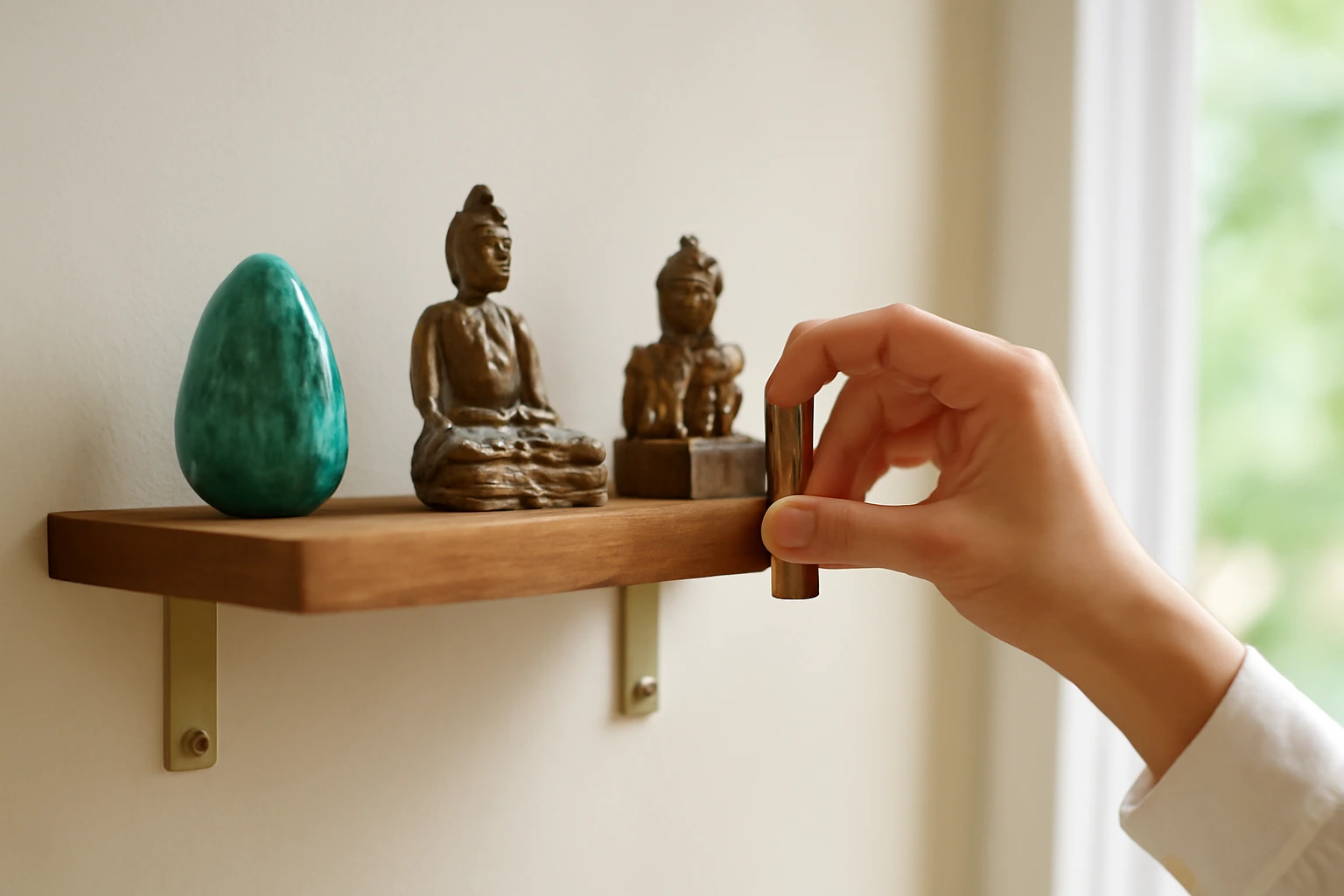 Kệ, tủ trưng bày vật phẩm phong thủy: tính tải trọng, neo tường, chống trượt, an toàn cho trẻ nhỏ